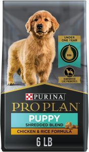 17 Best Dog Foods for Golden Retrievers & Puppies. Purina Pro Plan Savor Shredded Puppy Blend with Probiotics.